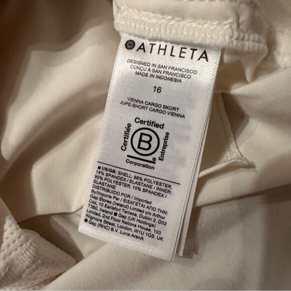 Athleta Vienna Jupe Cargo Skort in Magnolia White Size 16 Plus NEW - Picture 7 of 11